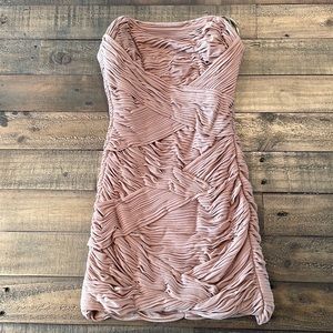 BCBGMaxAzria strapless bodycon dress.